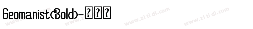 Geomanist(Bold)字体转换