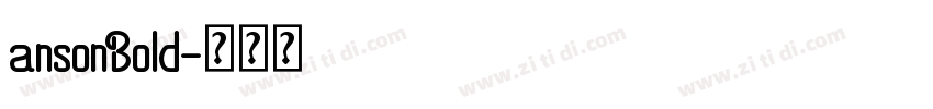 ansonBold字体转换