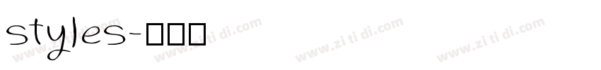 styles字体转换