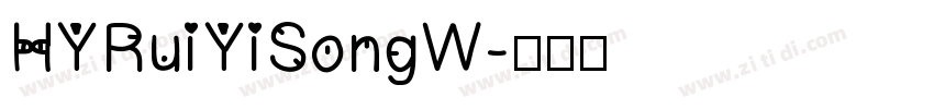HYRuiYiSongW字体转换