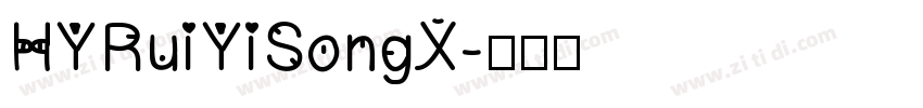 HYRuiYiSongX字体转换