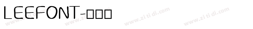 LEEFONT字体转换