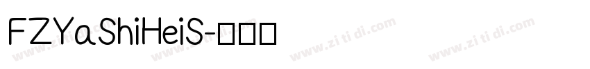 FZYaShiHeiS字体转换