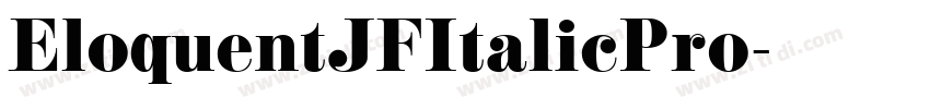EloquentJFItalicPro字体转换
