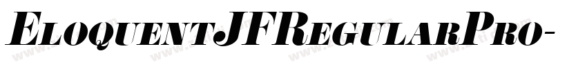 EloquentJFRegularPro字体转换