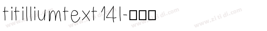 titilliumtext14l字体转换