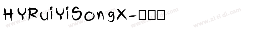 HYRuiYiSongX字体转换
