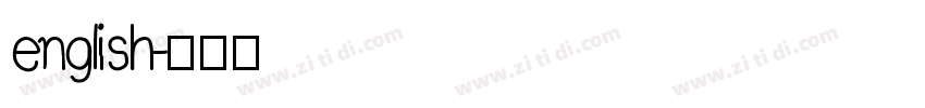 english字体转换