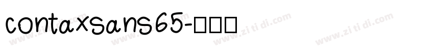 contaxsans65字体转换