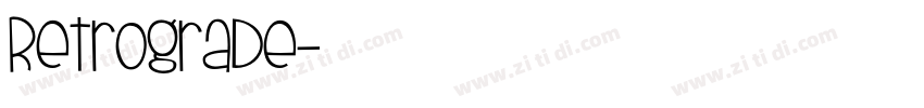 Retrograde字体转换