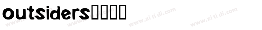 outsiders字体转换