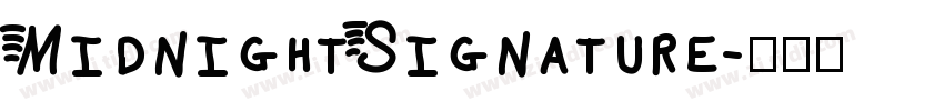 MidnightSignature字体转换