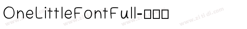 OneLittleFontFull字体转换