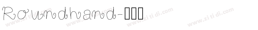 Roundhand字体转换