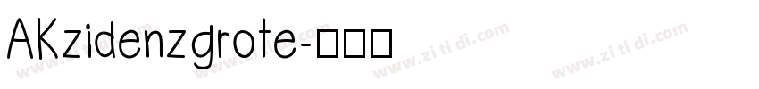 AKzidenzgrote字体转换
