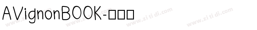 AVignonBOOK字体转换