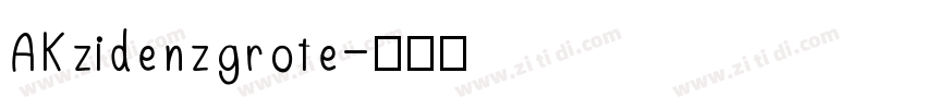 AKzidenzgrote字体转换