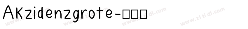 AKzidenzgrote字体转换