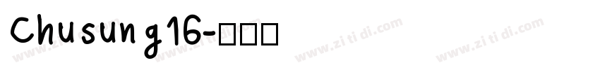 Chusung16字体转换
