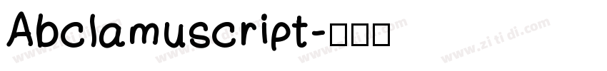 AbcIamuscript字体转换