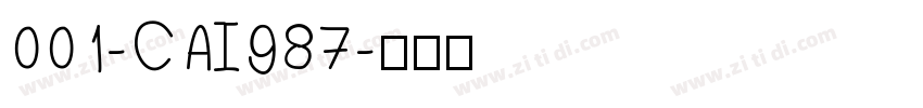 001-CAI987字体转换