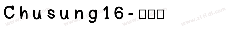 Chusung16字体转换