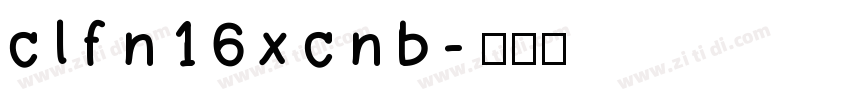 clfn16xcnb字体转换