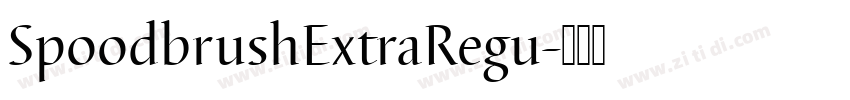 SpoodbrushExtraRegu字体转换