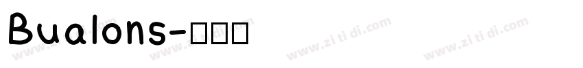 Bualons字体转换