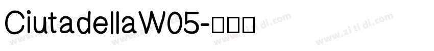 CiutadellaW05字体转换
