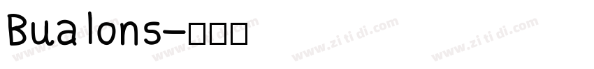 Bualons字体转换