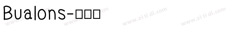 Bualons字体转换