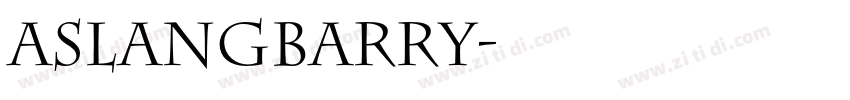 AslangBarry字体转换