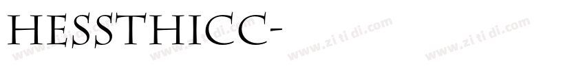 Hessthicc字体转换