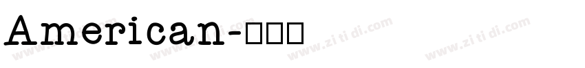American字体转换