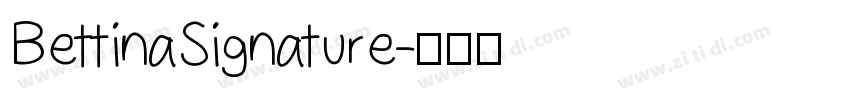 BettinaSignature字体转换