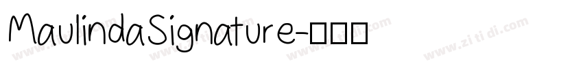 MaulindaSignature字体转换