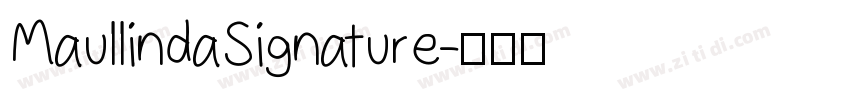 MaullindaSignature字体转换
