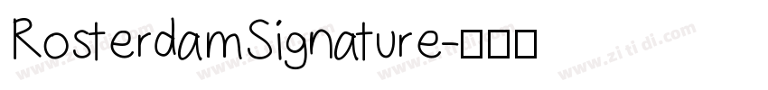 RosterdamSignature字体转换