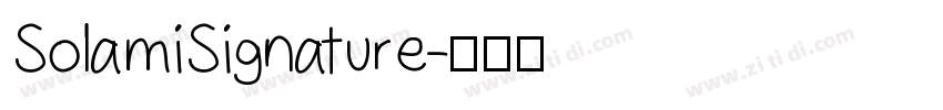 SolamiSignature字体转换