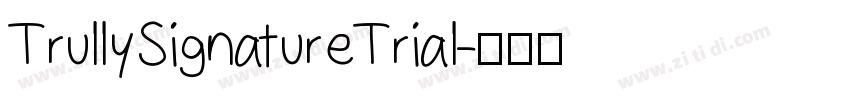 TrullySignatureTrial字体转换