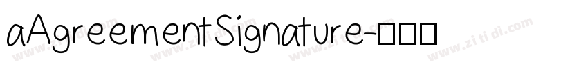 aAgreementSignature字体转换