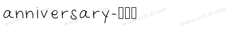 anniversary字体转换