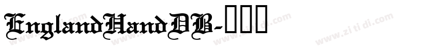 EnglandHandDB字体转换