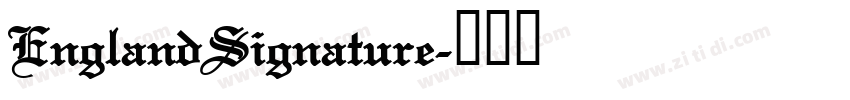 EnglandSignature字体转换