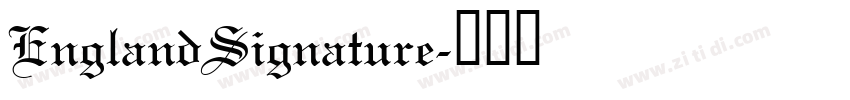 EnglandSignature字体转换