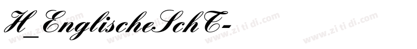 H_EnglischeSchT字体转换