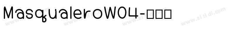 MasqualeroW04字体转换