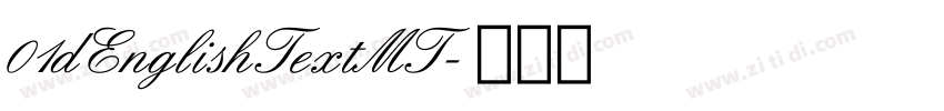 01dEnglishTextMT字体转换
