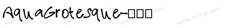 AquaGrotesque字体转换